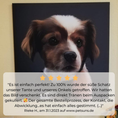 Acrylglas mit Tierportrait im Realistischen Stil